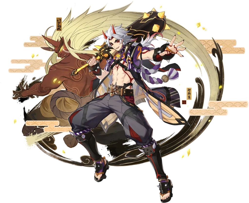 Arataki Itto · Wish splash art from Genshin Impact