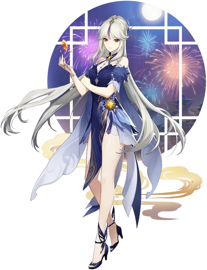 Ningguang · Outfit splash art from Genshin Impact