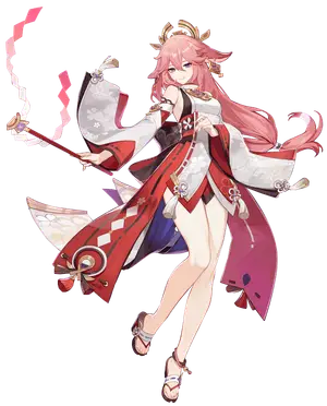 yae-miko-nobg from Genshin Impact