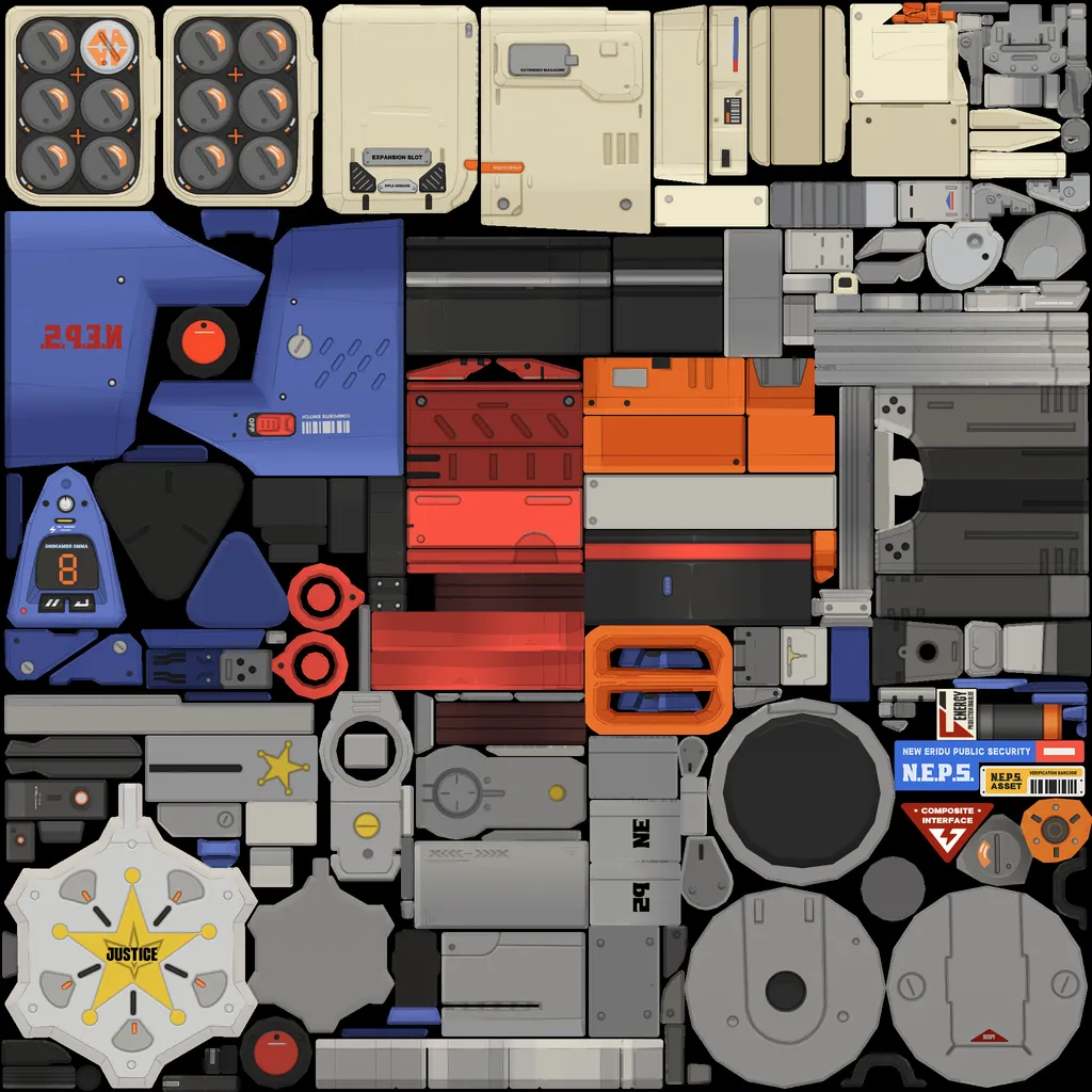 Zhu Yuan · Weapon 2 colour texture from Zenless Zone Zero