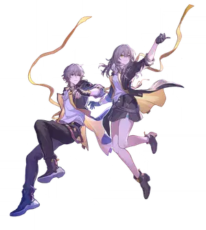 Anniversary Sprite - Stelle and Caelus (Trailblazer) from Honkai: Star Rail