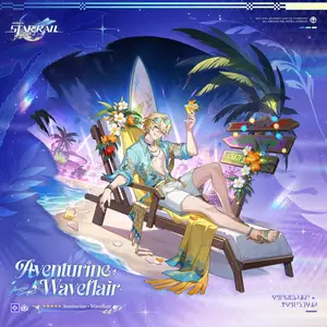 Variations on a Cosmic Tour | Aventurine • Waveflair (Square) from Honkai: Star Rail