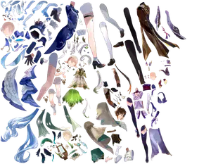 Furina, Nahida, Zhongli, Venti, Raiden Shogun from Genshin Impact