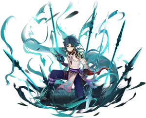 Xiao · Wish splash art from Genshin Impact