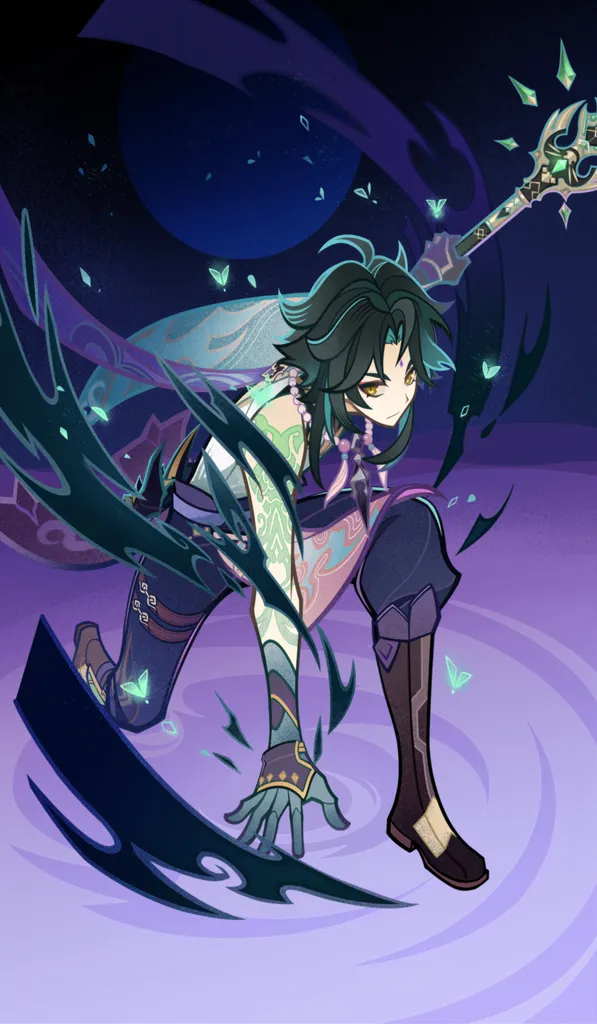 Xiao · TCG card art from Genshin Impact