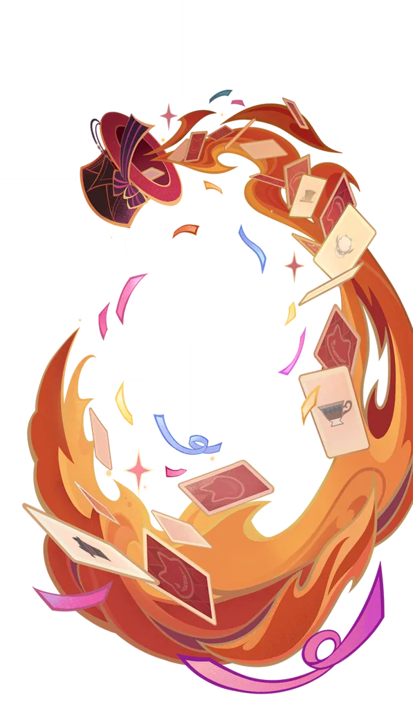 Lyney · TCG talent card, middle layer from Genshin Impact