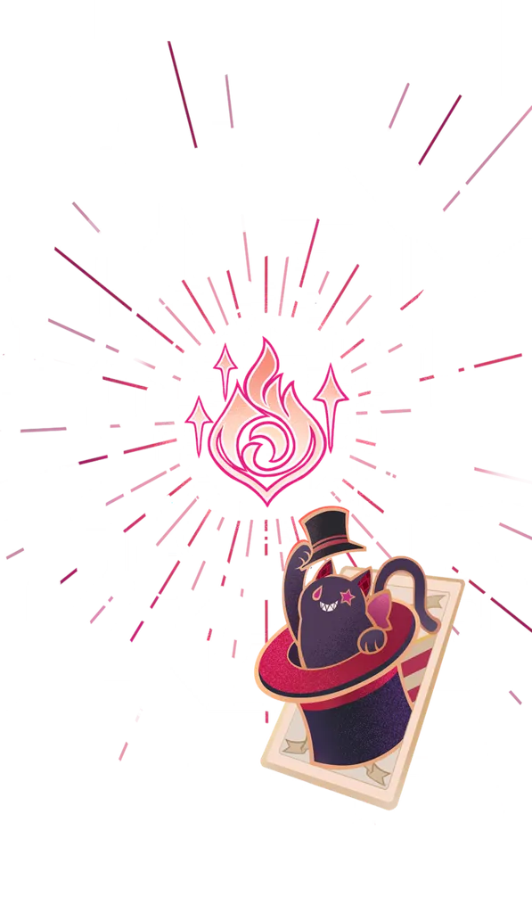 Lyney · TCG talent card, foreground layer from Genshin Impact