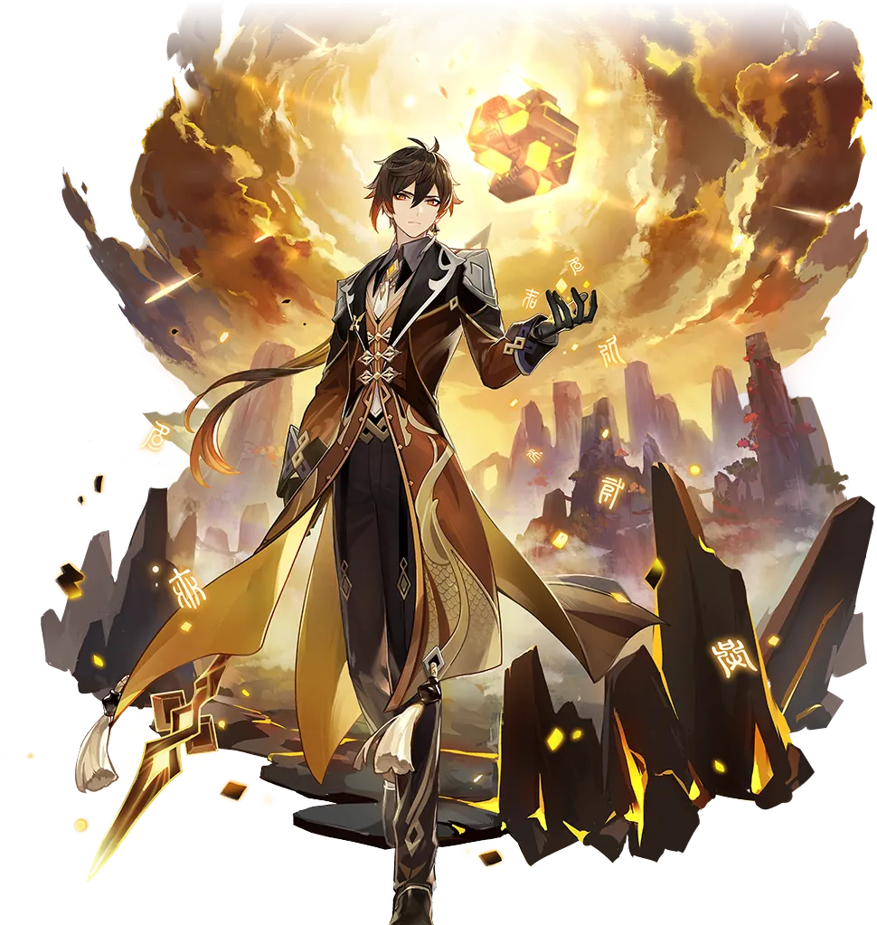 Zhongli · Wish splash art from Genshin Impact