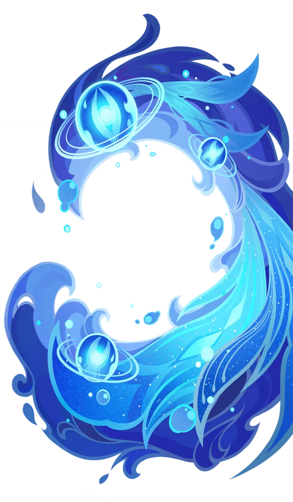 Neuvillette · TCG talent card, middle layer from Genshin Impact