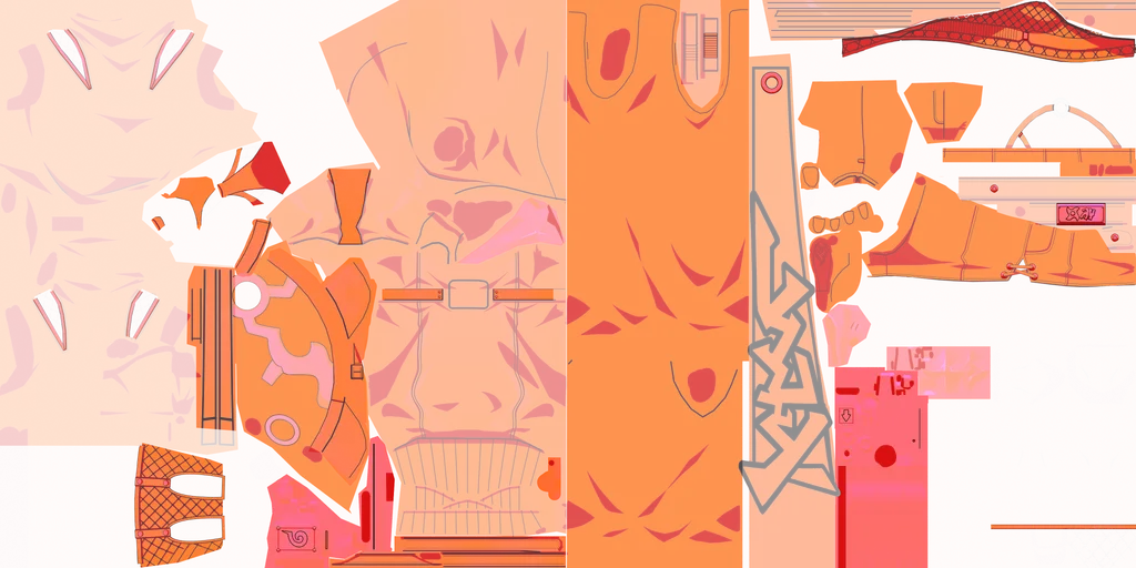 Rappa · Body lightmap texture from Honkai: Star Rail