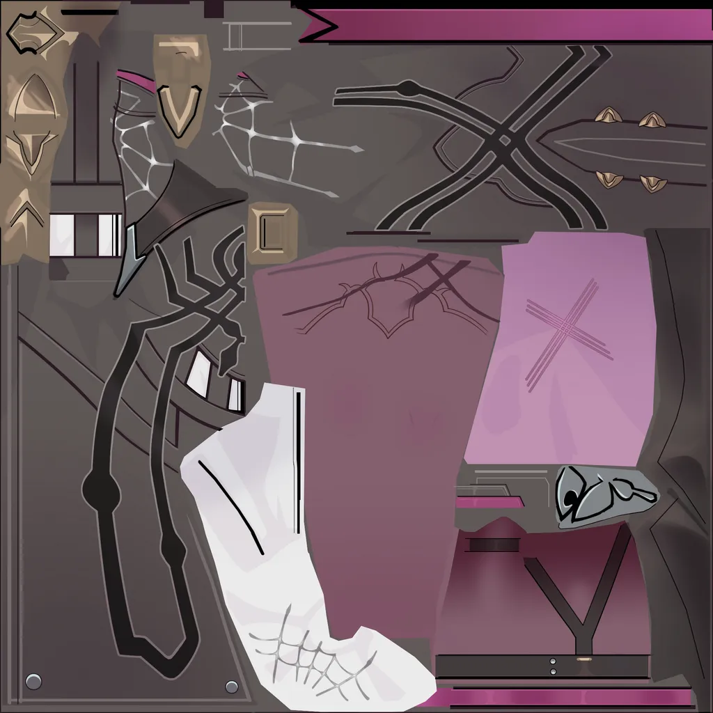Kafka · Body2 colour texture from Honkai: Star Rail