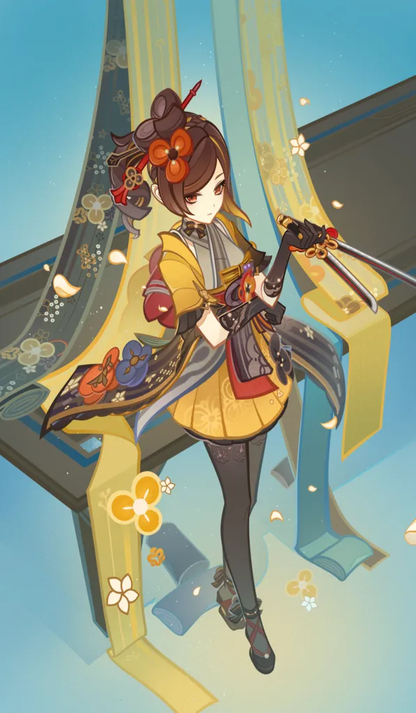 Chiori · TCG card art from Genshin Impact