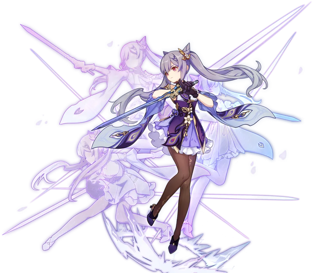 Keqing · Wish splash art from Genshin Impact