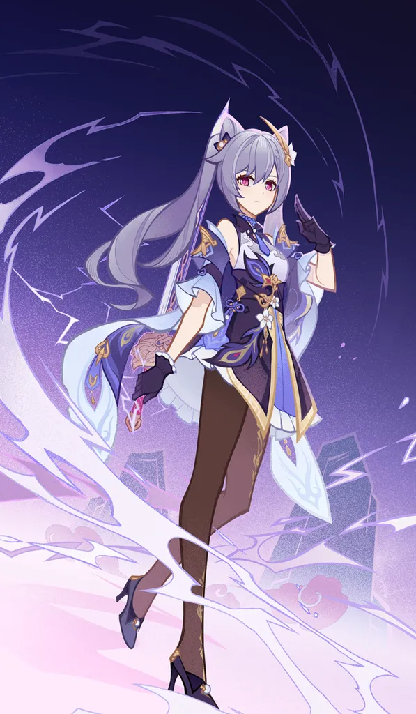 Keqing · TCG card art from Genshin Impact