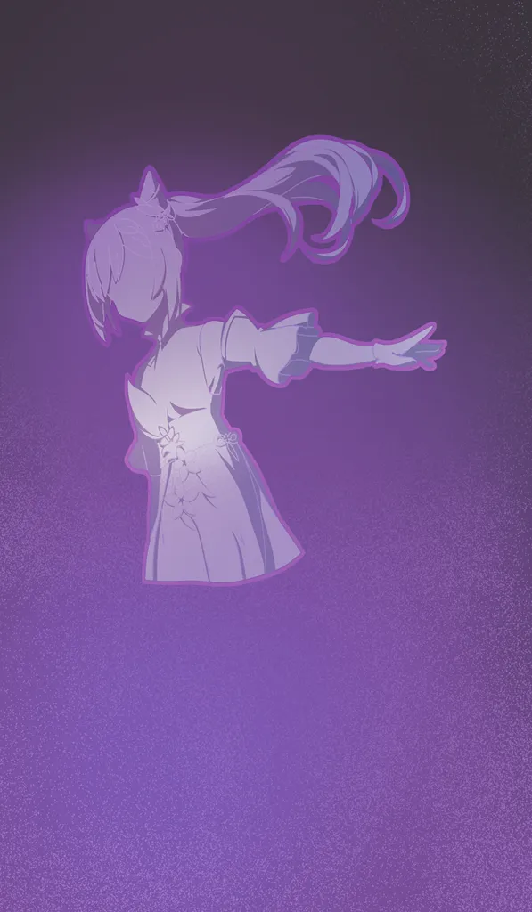 Keqing · TCG summon: Lightning Stiletto, background layer from Genshin Impact