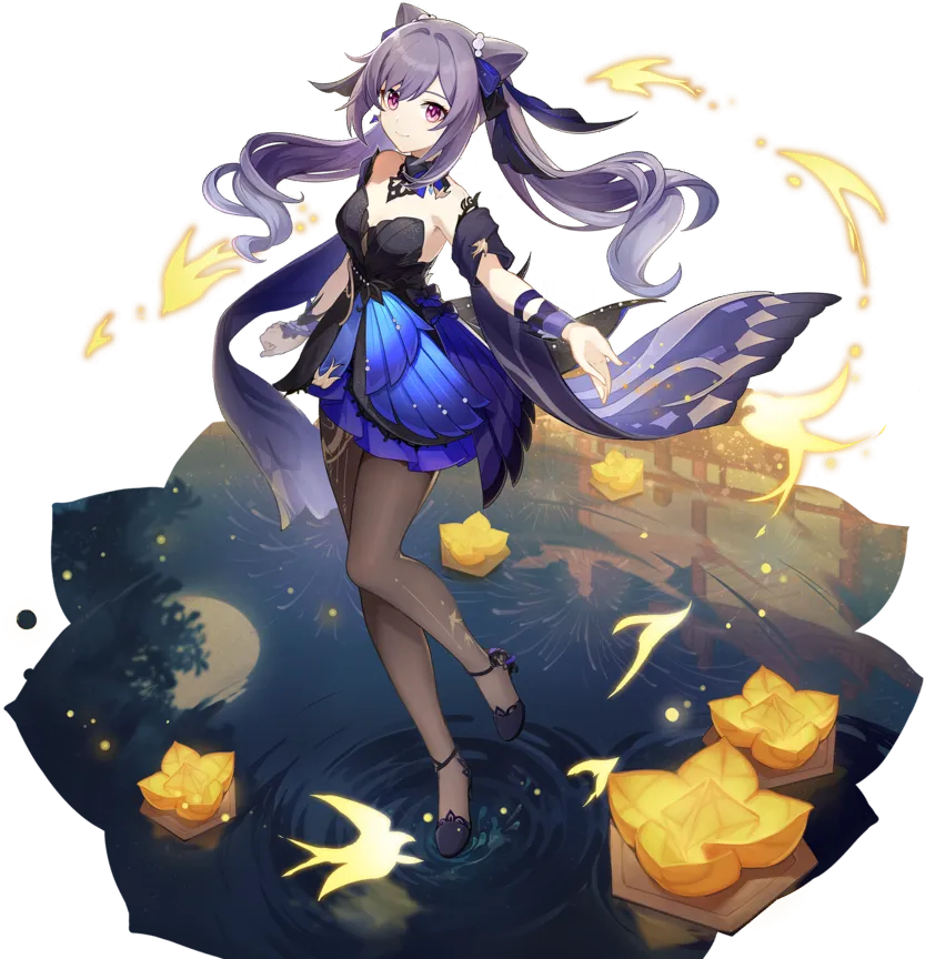 Keqing · Outfit splash art from Genshin Impact