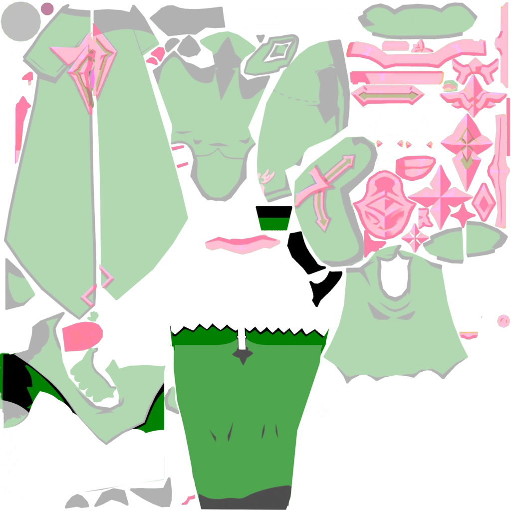 Sucrose · Body lightmap texture from Genshin Impact