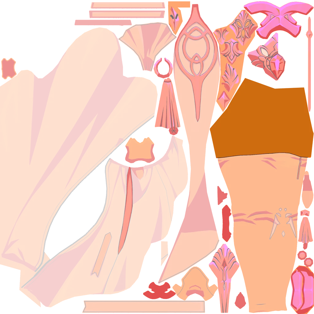 Bronya · Body2 lightmap texture from Honkai: Star Rail