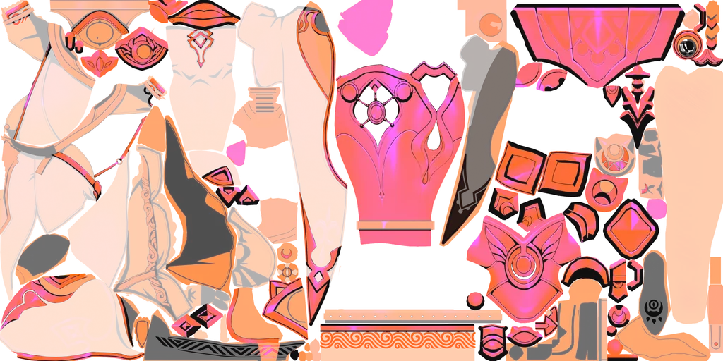 Cipher · Body lightmap texture from Honkai: Star Rail