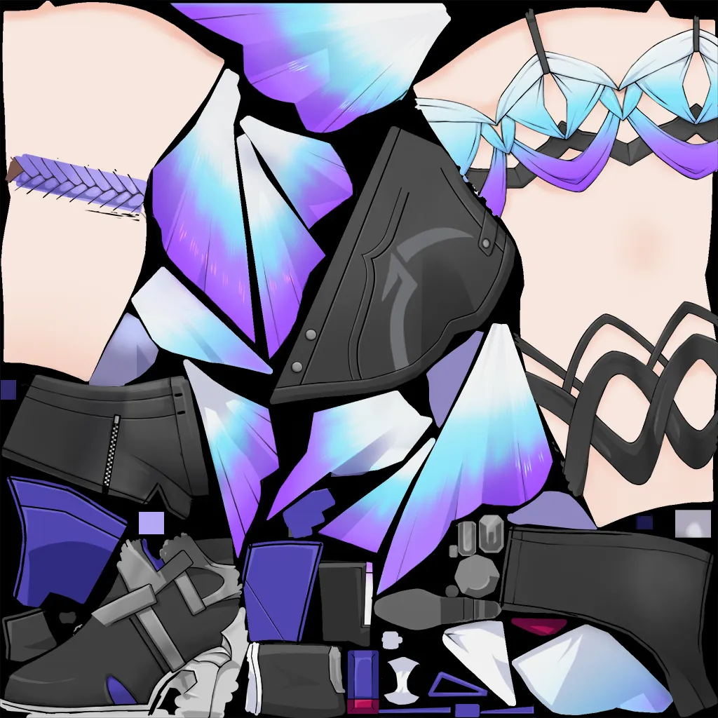 Seele · Body2 colour texture from Honkai: Star Rail