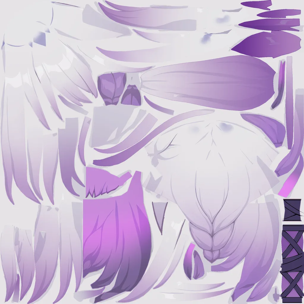 Castorice · Hair colour texture from Honkai: Star Rail