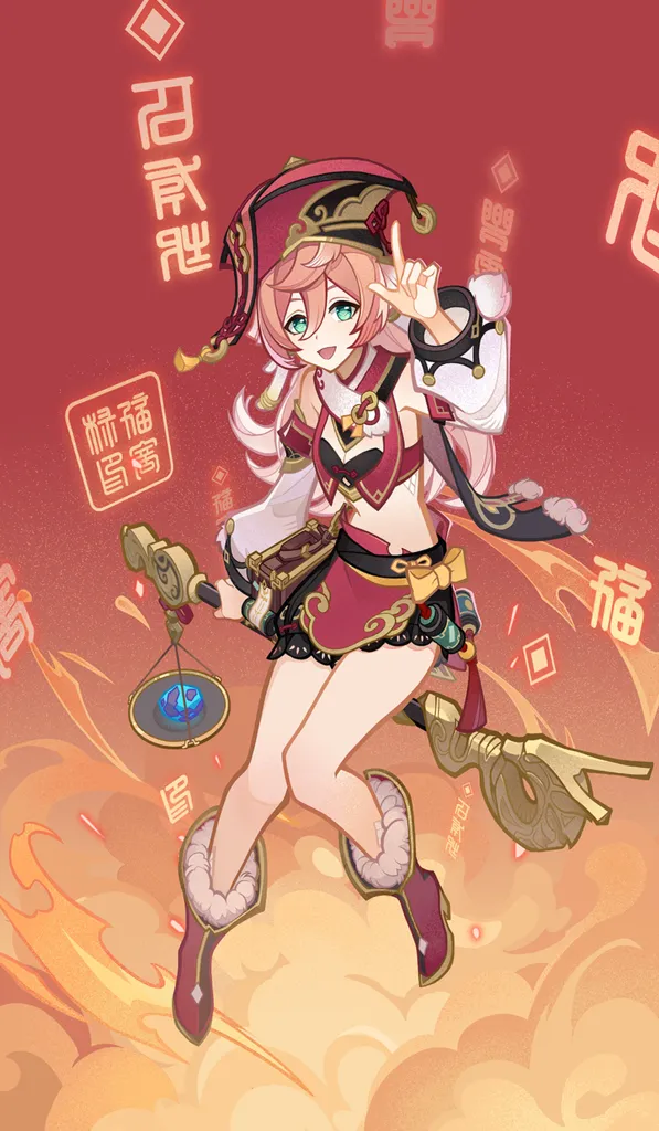 Yanfei · TCG card art from Genshin Impact