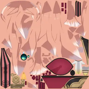 Yanfei · Hair colour texture