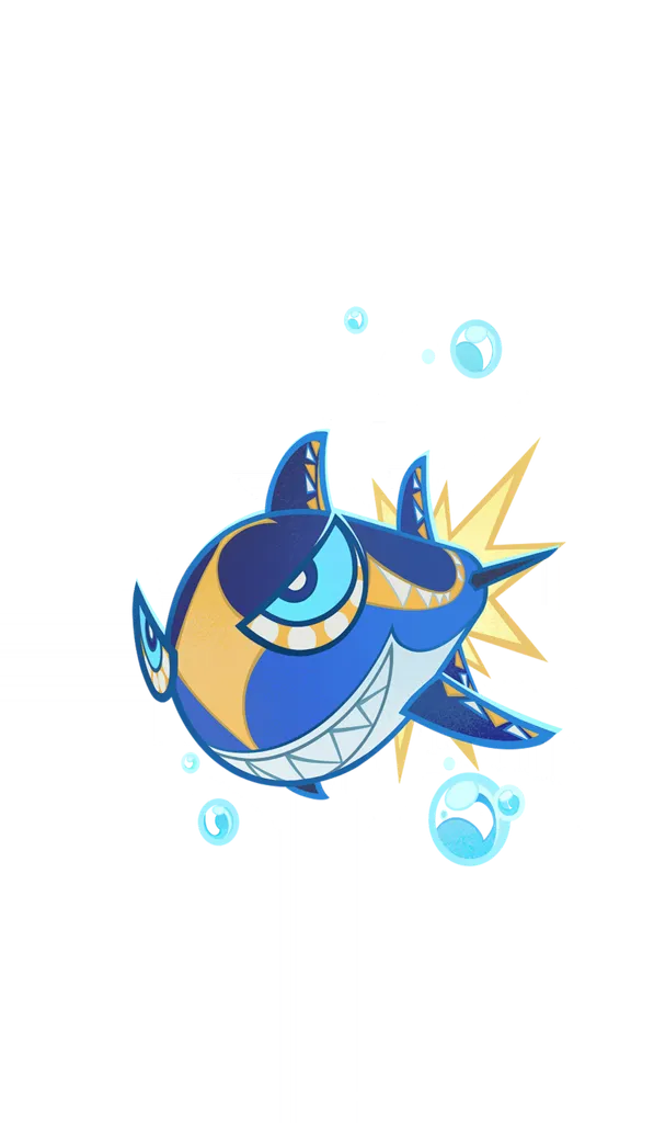 Mualani · TCG summon: Shark Missile, foreground layer from Genshin Impact