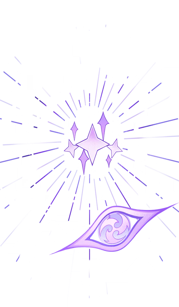 Raiden Shogun · TCG talent card, foreground layer from Genshin Impact