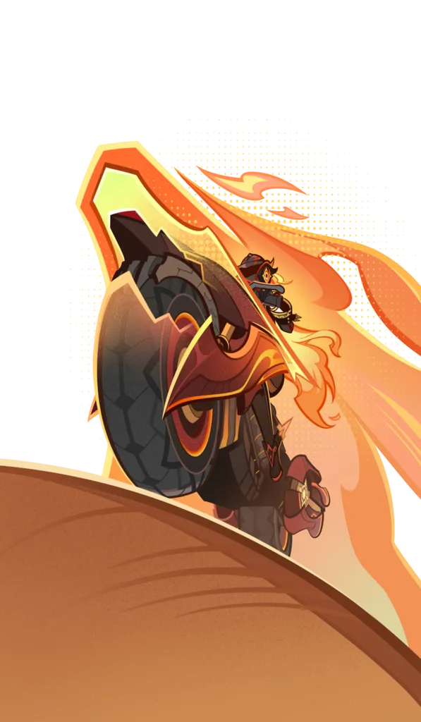 Mavuika · TCG summon: Flamestrider: Full Throttle, middle layer from Genshin Impact