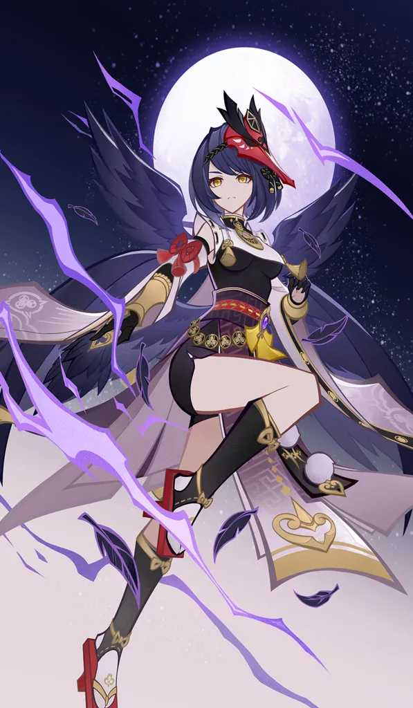 Kujou Sara · TCG card art from Genshin Impact