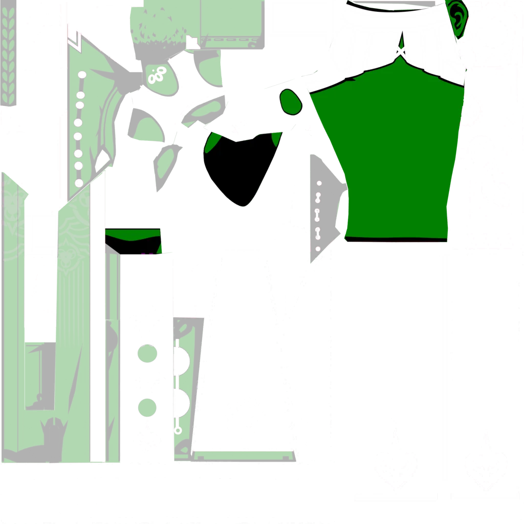 Kujou Sara · Body lightmap texture from Genshin Impact