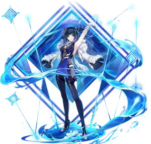Yelan · Wish splash art