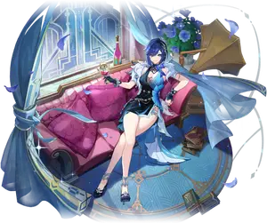 Yelan · Outfit splash art