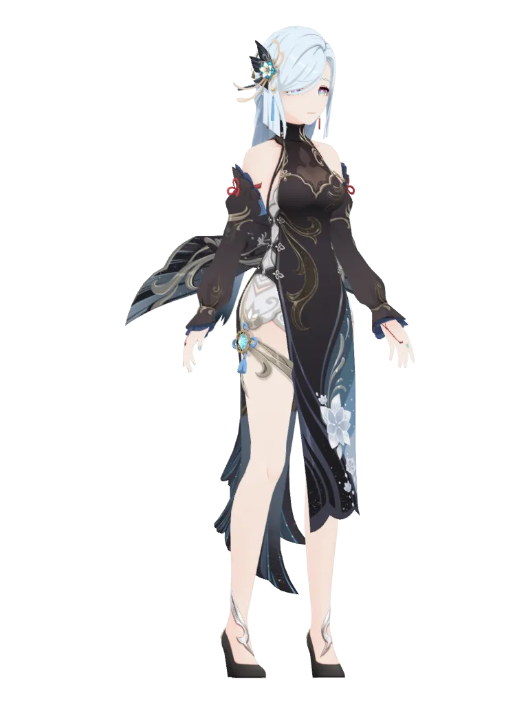 Shenhe · Outfit 3D model from Genshin Impact