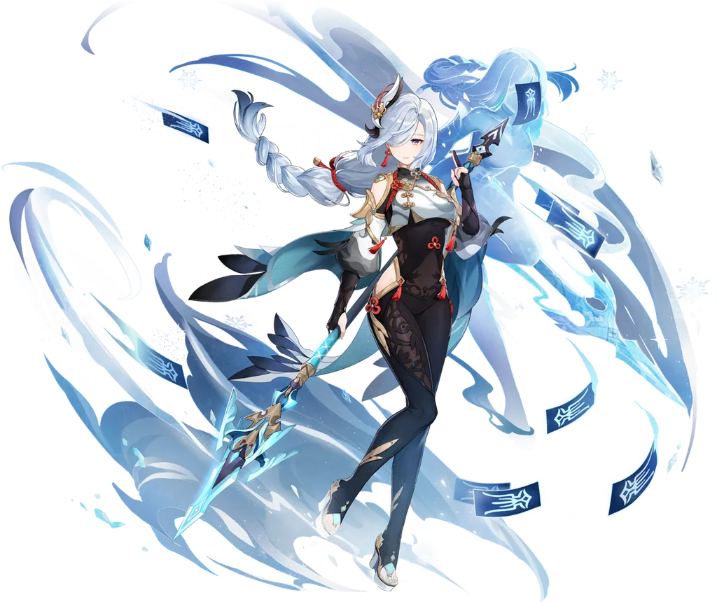 Shenhe · Wish splash art from Genshin Impact
