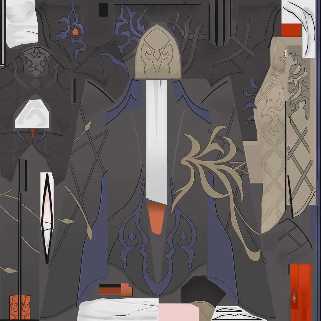Blade · Body2 colour texture from Honkai: Star Rail