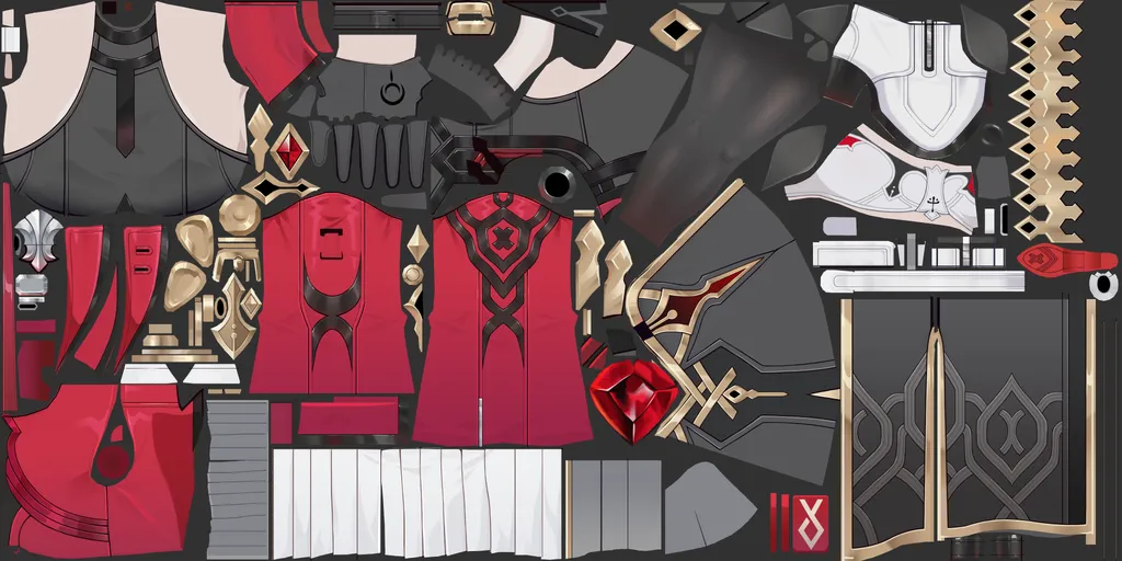 Rin Tohsaka · Body colour texture from Honkai: Star Rail
