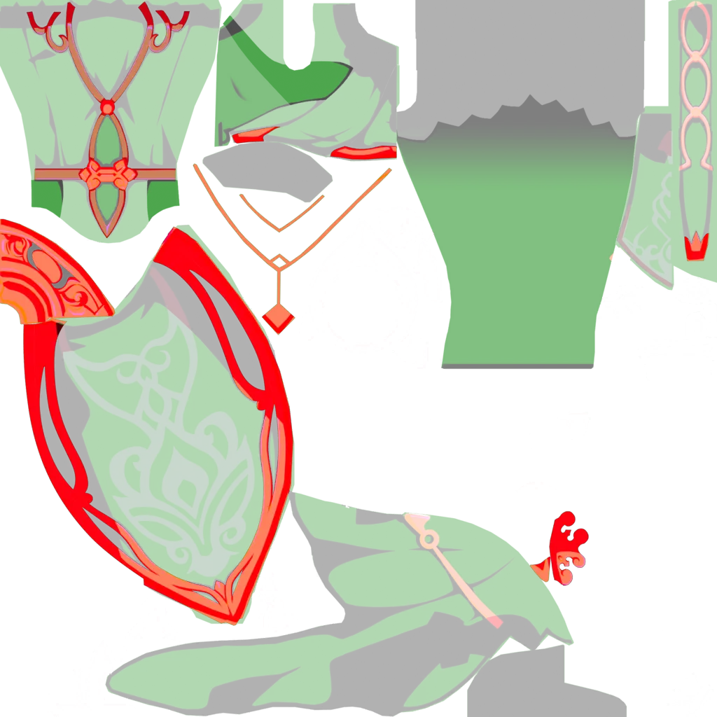 Nilou · Body lightmap texture from Genshin Impact