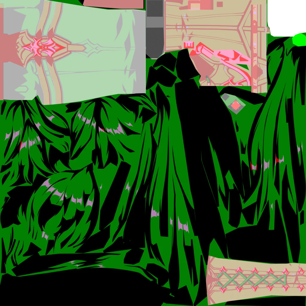 Flins · Hair lightmap texture from Genshin Impact
