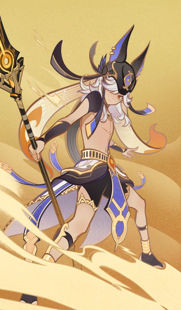 Cyno · TCG card art from Genshin Impact