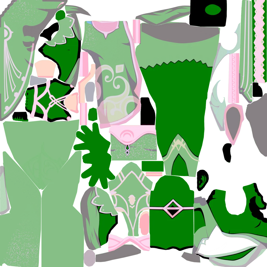 Candace · Body lightmap texture from Genshin Impact