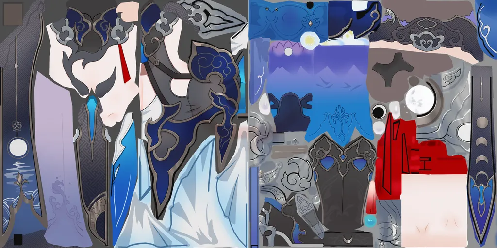 Jingliu · Body colour texture from Honkai: Star Rail
