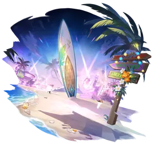 Aventurine • Waveflair · Warp banner (background)