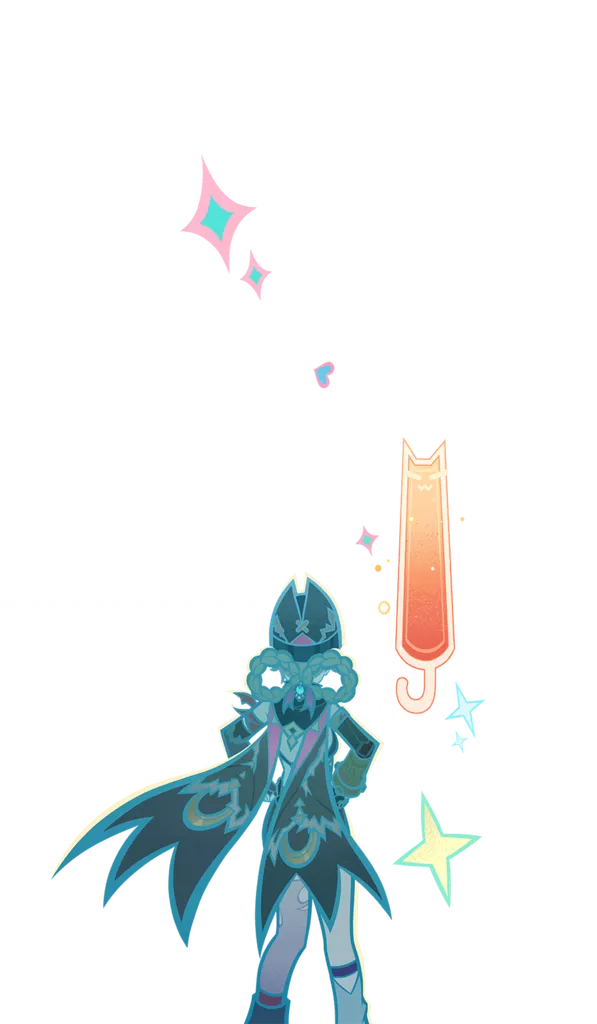Jahoda · TCG summon: Purr-loined Treasure Flask: Pyro, foreground layer from Genshin Impact
