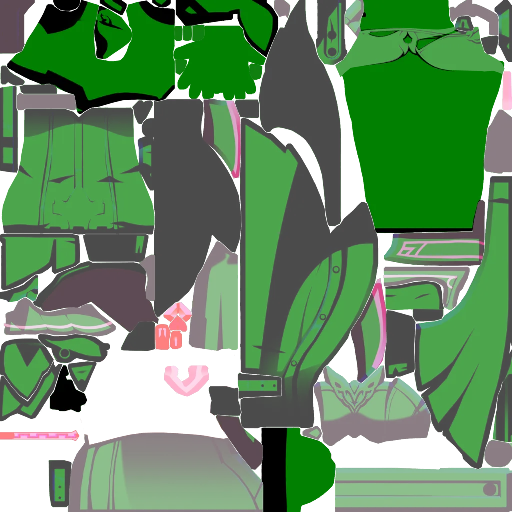 Linnea · Body lightmap texture from Genshin Impact
