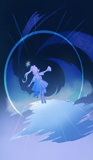 Kamisato Ayaka · TCG summon: Frostflake Seki no To, background layer