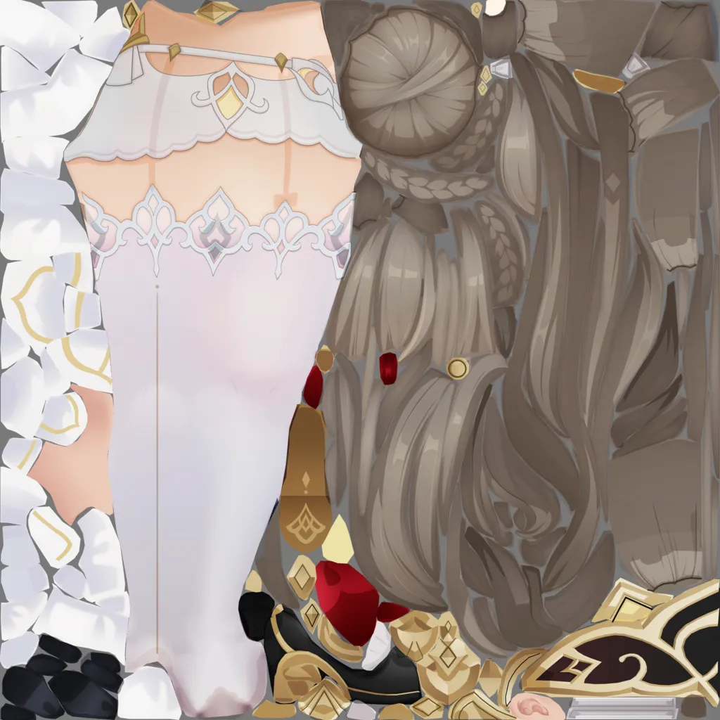 Sandrone · Hair colour texture from Genshin Impact