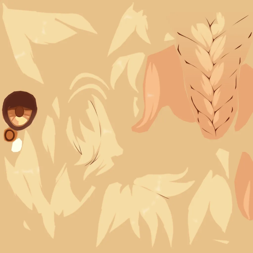 Traveler (Aether) · Hair colour texture from Genshin Impact