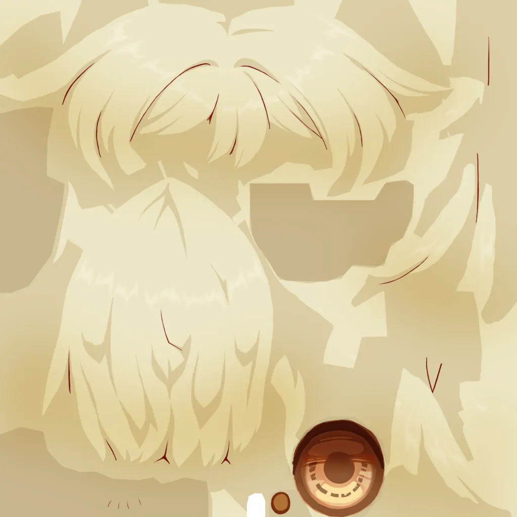 Traveler (Lumine) · Hair colour texture from Genshin Impact